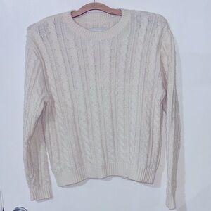 Abercrombie Kids Cream Cable Knit Sweater